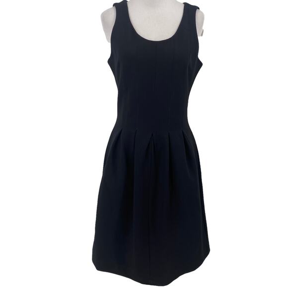 J Crew Pleated Black Sleeveless Dress New with tags Size 4 - Picture 1 of 9
